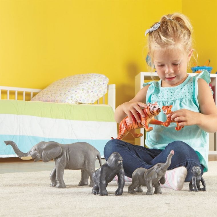 Learning Resources, Mamy i Dzieci, Zwierzęta z Dżungli, zestaw dużych figurek, 6 szt.