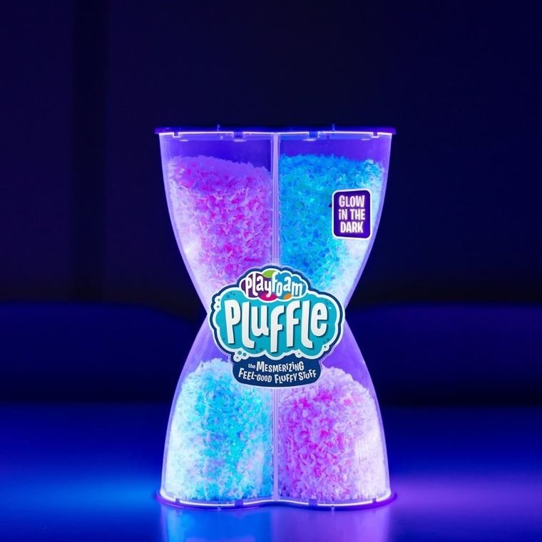 Learning Resources, Playfoam Pluffle, masa piankowa, świecąca w ciemności, 2 kolory