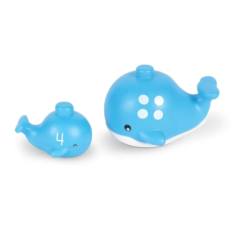 Learning Resources, Snap & Learn, Wieloryby, figurki do nauki liczenia i poznawania kolorów, zestaw edukacyjny, 10 szt.