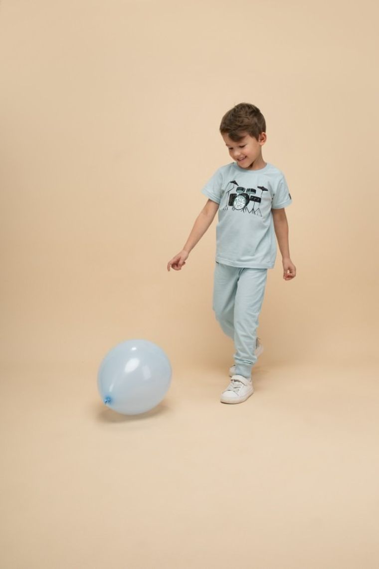 Legginsy chłopięce, niebieskie, Pinokio