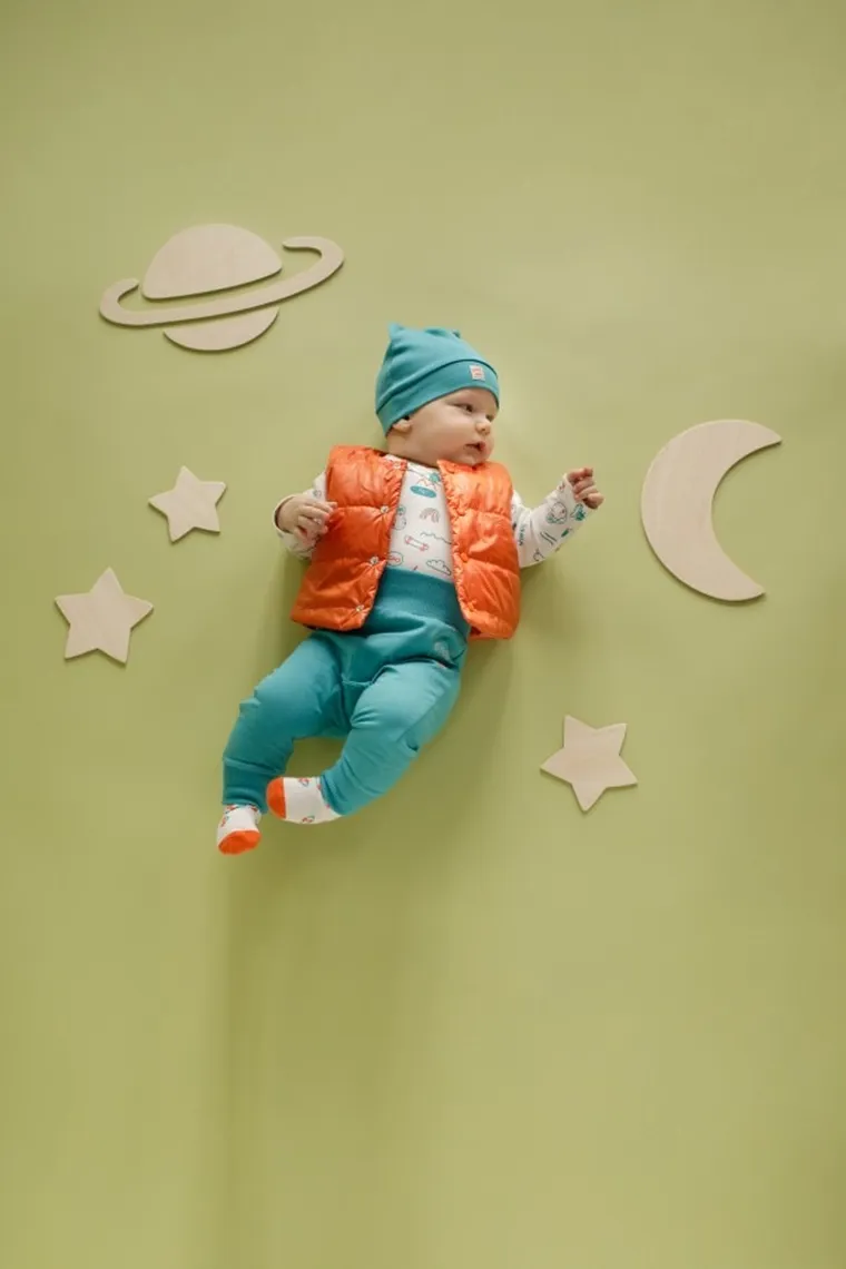 Legginsy chłopięce, turkusowe, Pinokio