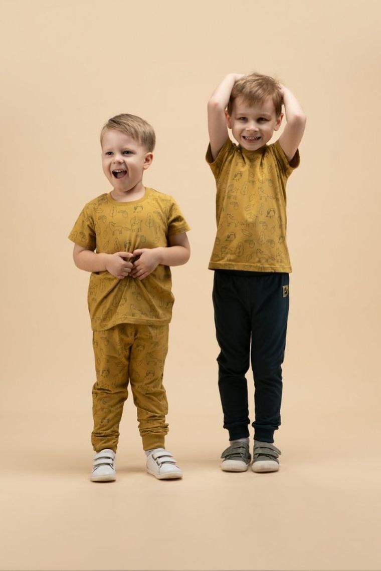 Legginsy chłopięce, żółte, Pinokio