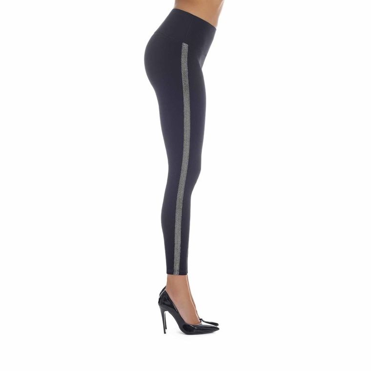 Legginsy damskie, czarne, Bas Bleu