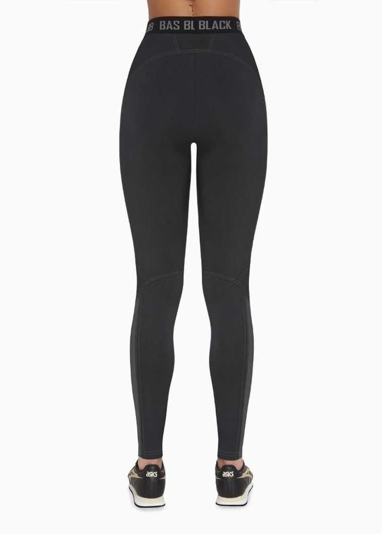 Legginsy damskie, czarne, Hyper, Bas Bleu