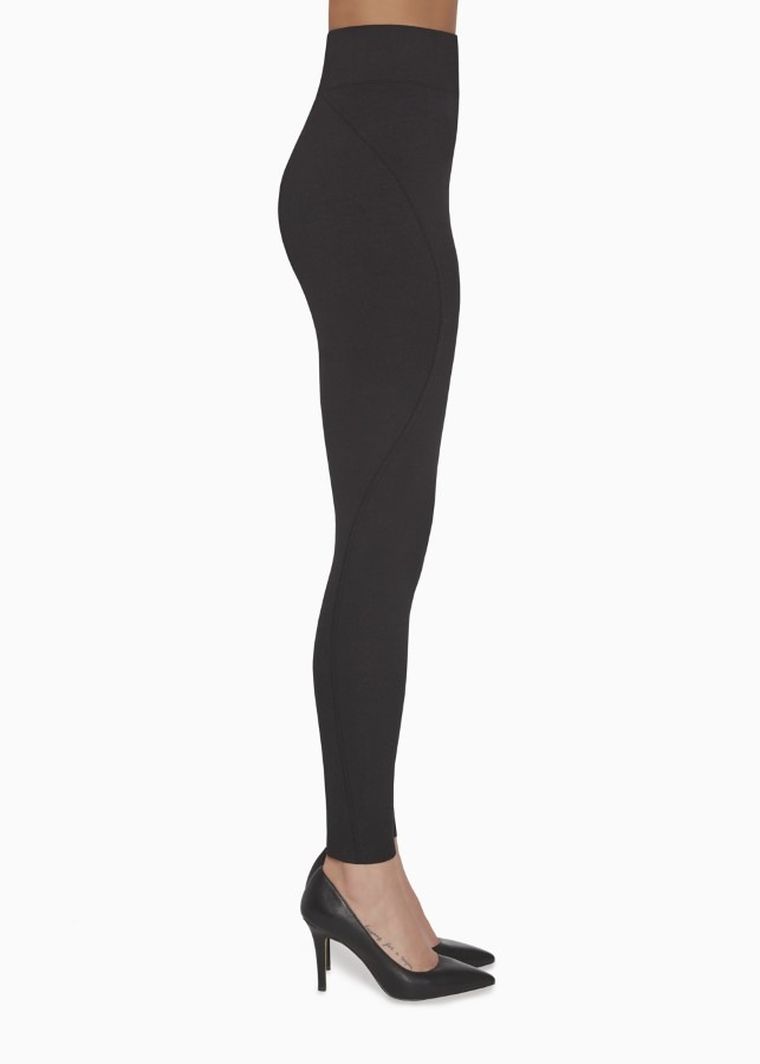 Legginsy damskie, czarne, Maya, Bas Bleu