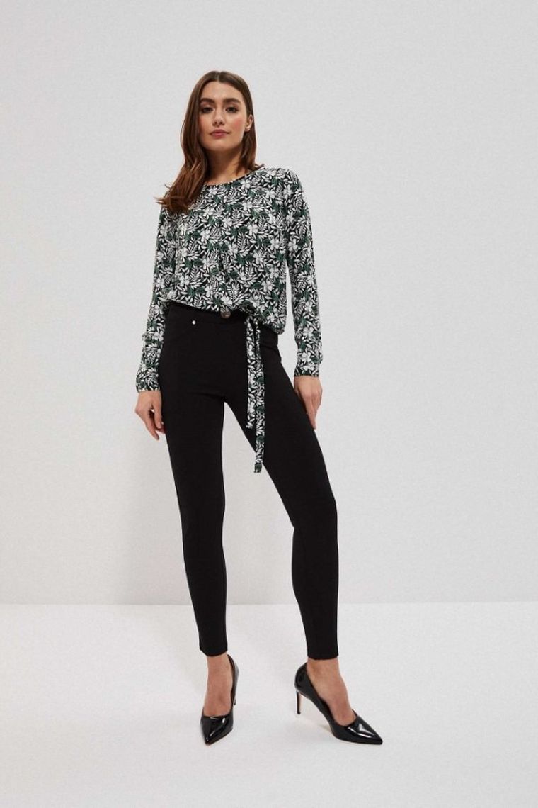 Legginsy damskie, czarne, Moodo