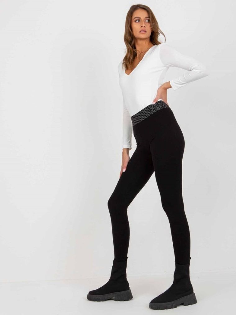 Legginsy damskie, czarne, Relevance