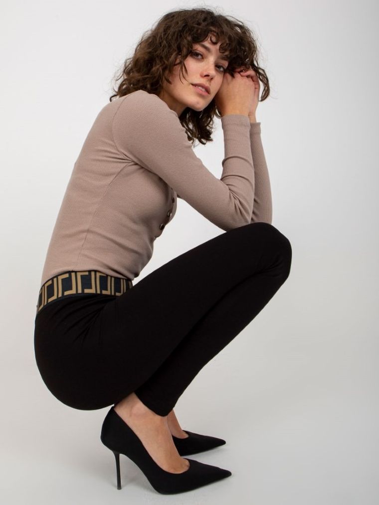 Legginsy damskie, czarne, Relevance