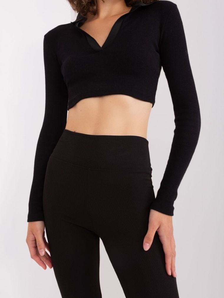 Legginsy damskie, czarne, Rue Paris