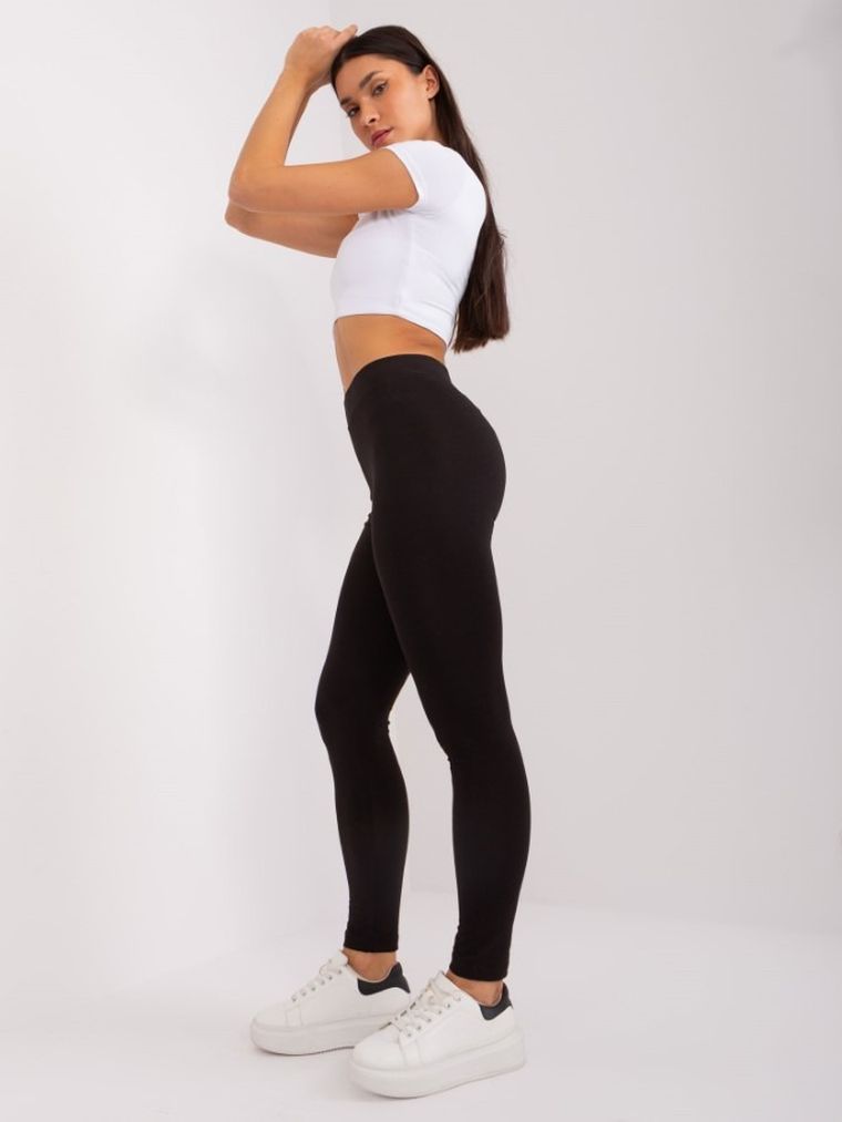 Legginsy damskie, czarne, Rue Paris