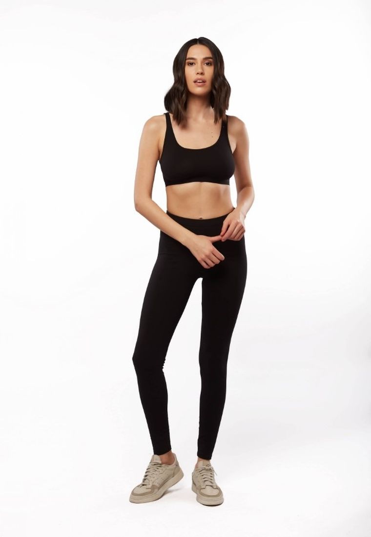 Legginsy damskie, czarne, Uniconf