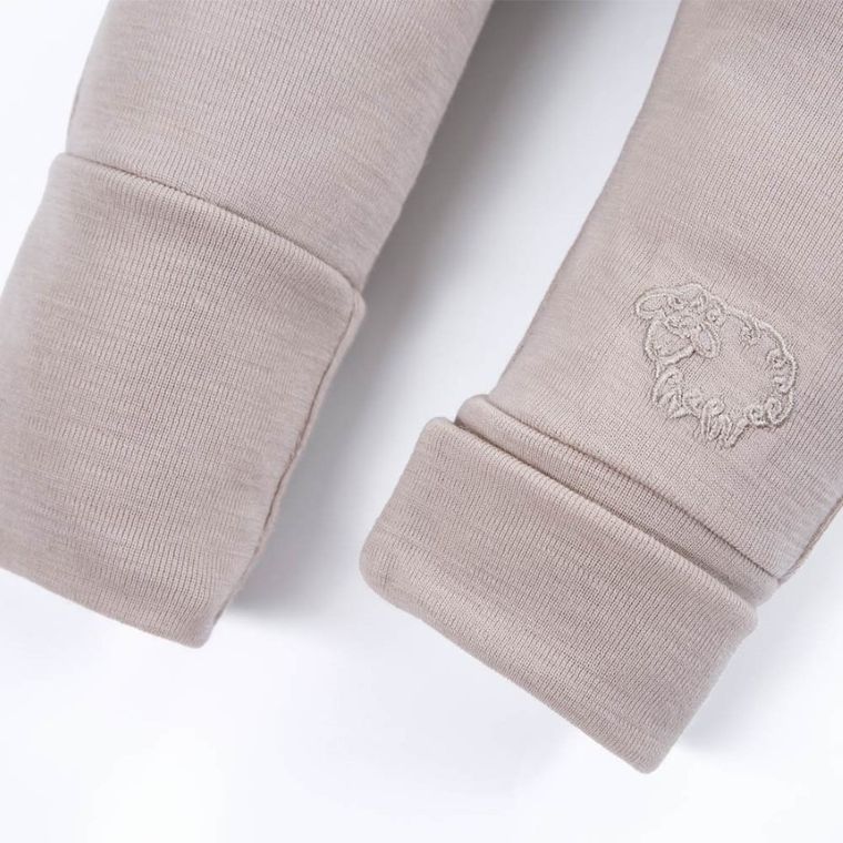 Legginsy dziecięce, wełna merino, beżowe, Eevi