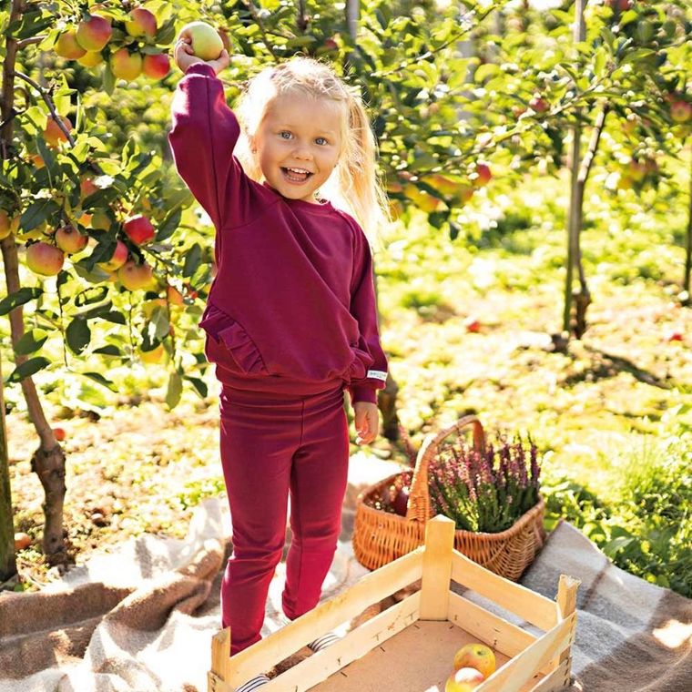 Legginsy dziewczęce, bordowe, Eevi