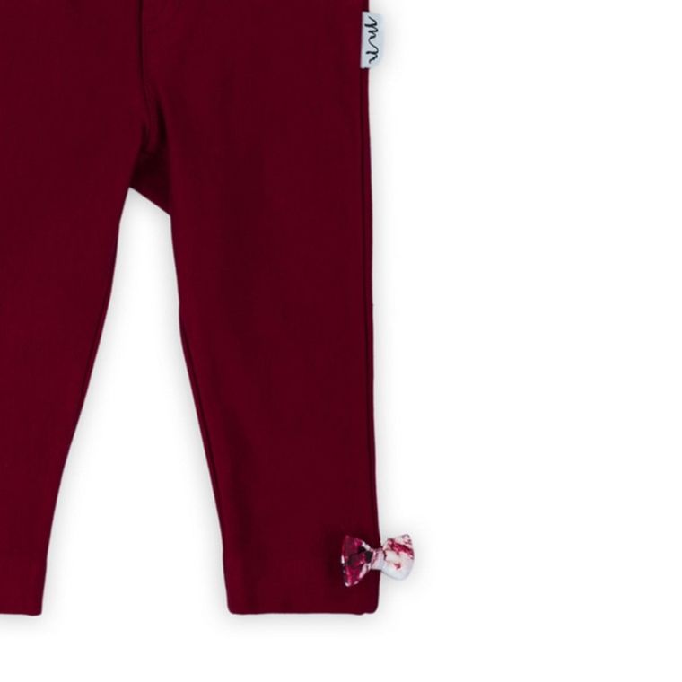 Legginsy dziewczęce, bordowe, Nicol