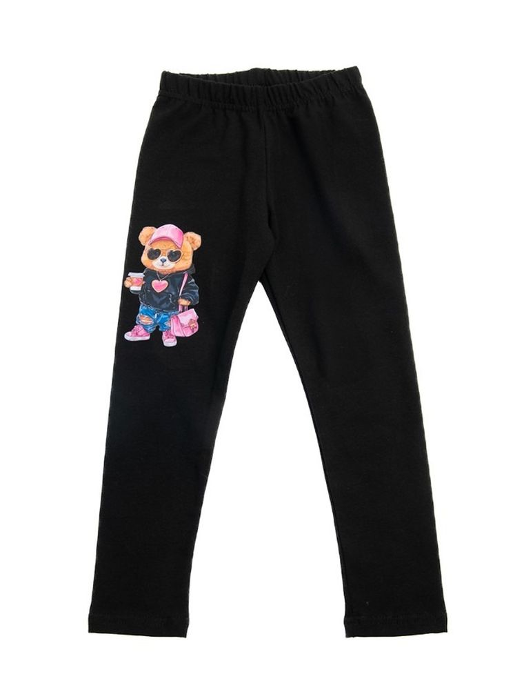 Legginsy dziewczęce, czarne, Tup Tup