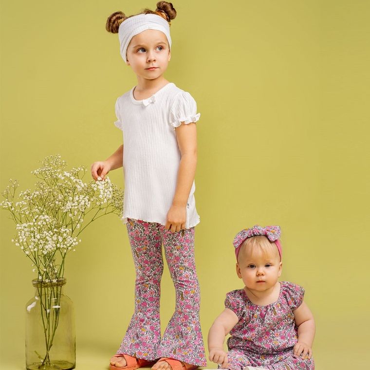 Legginsy dziewczęce, dzwony, różowe, Nicol