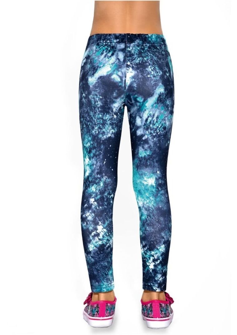 Legginsy dziewczęce, niebiesko-granatowe, Bas Bleu