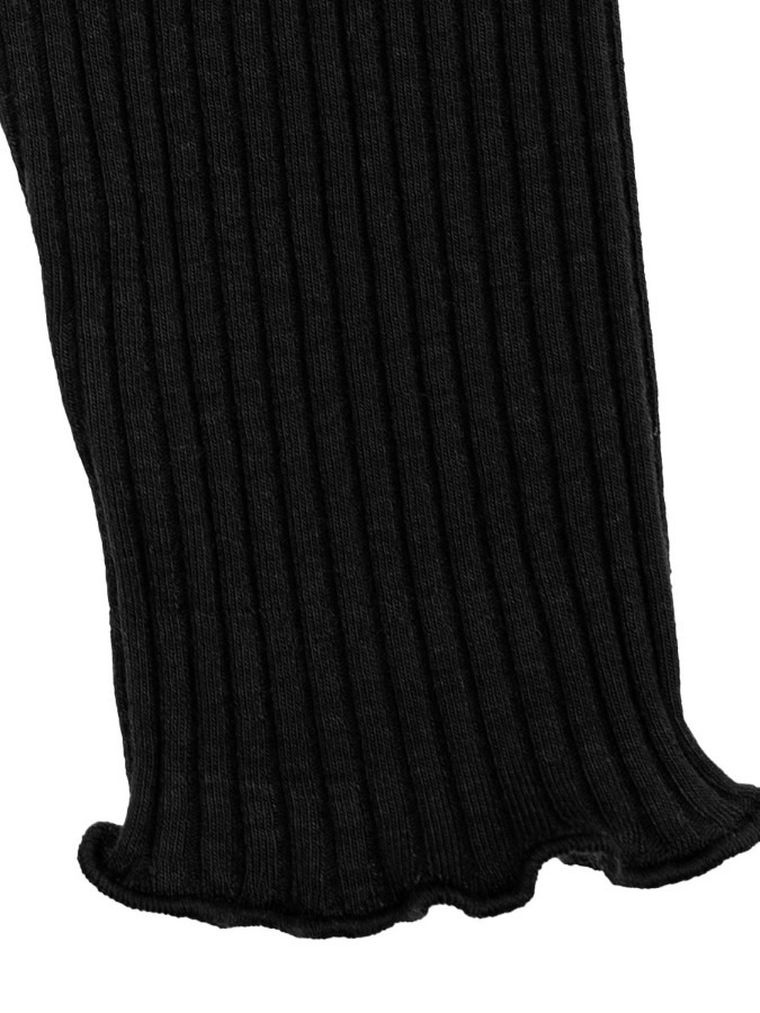 Legginsy dziewczęce, prążkowane, czarne, Nicol