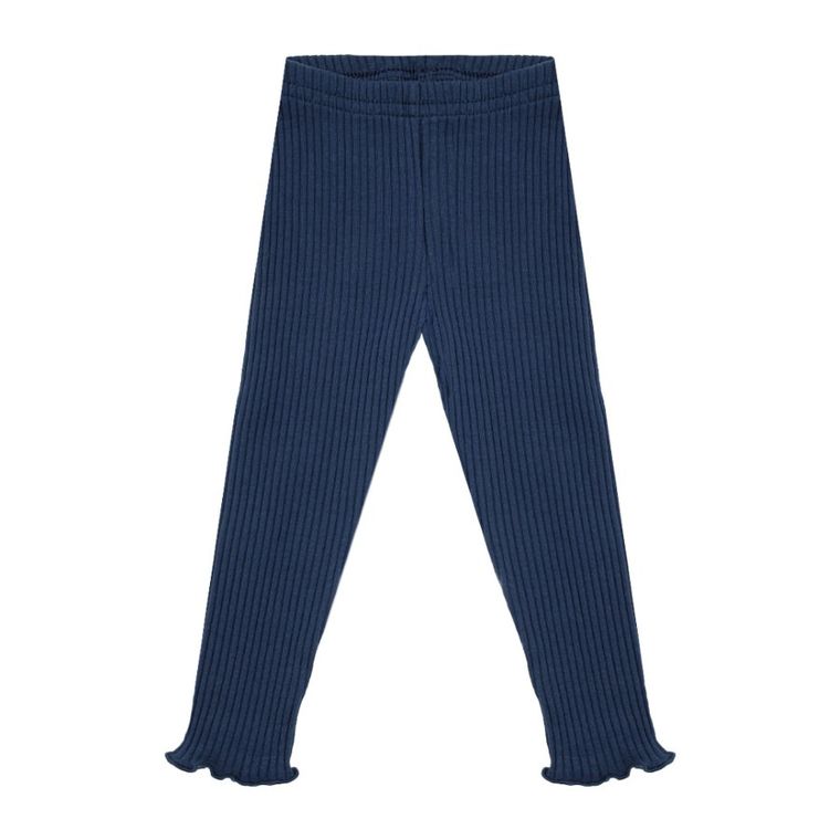 Legginsy dziewczęce, prążkowane, granatowe, Nicol