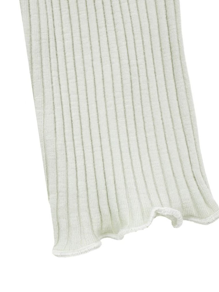 Legginsy dziewczęce, prążkowane, khaki, Nicol