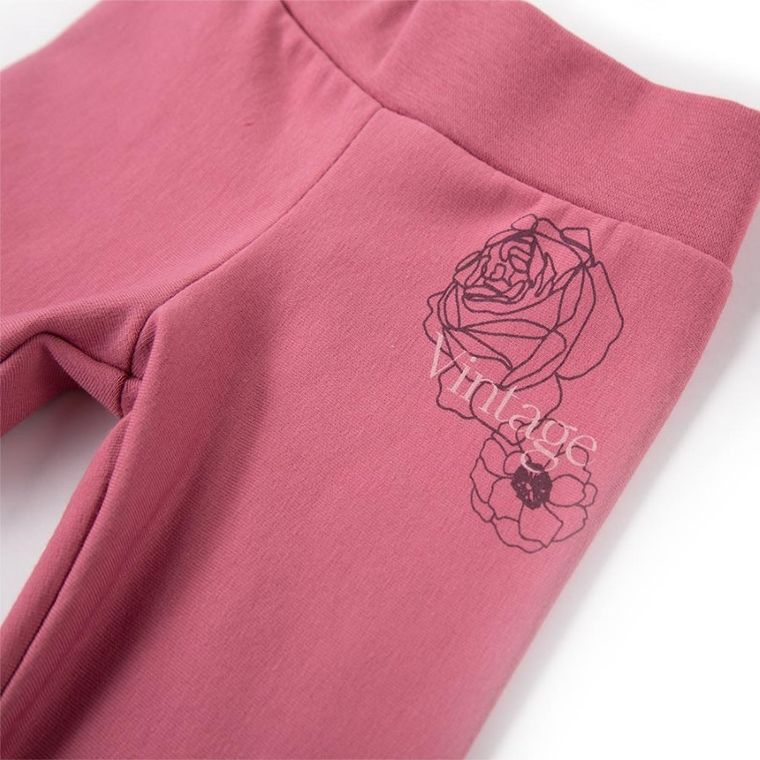 Legginsy dziewczęce, różowe, Vintage, Eevi
