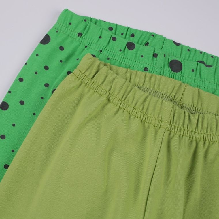 Legginsy dziewczęce, zielone, zestaw, 2 szt., Tup Tup