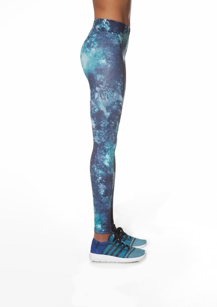 Legginsy sportowe damskie, niebiesko-granatowe, Bas Black