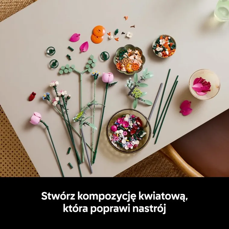 LEGO Botanicals, Piękny bukiet różowych kwiatów, 10342