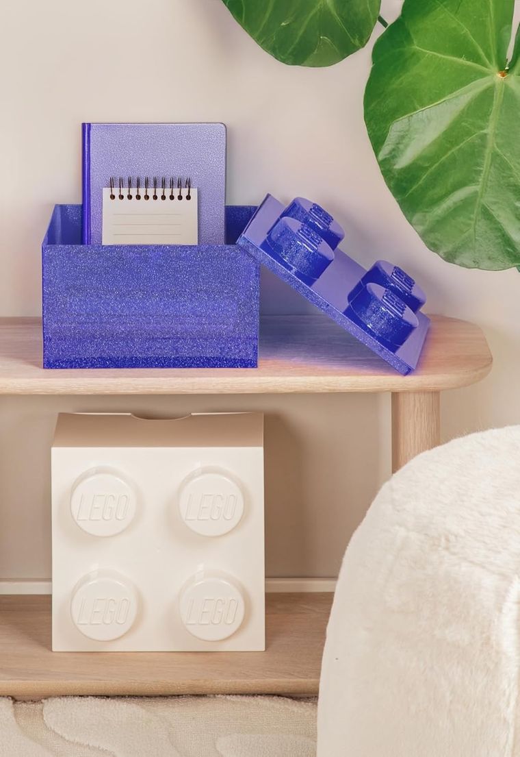 LEGO, Brick 4, pojemnik klocek, transparentny fiolet