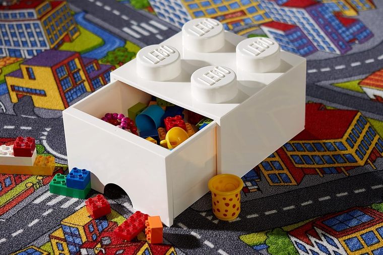LEGO, Brick 4, pojemnik klocek z szufladą, biały