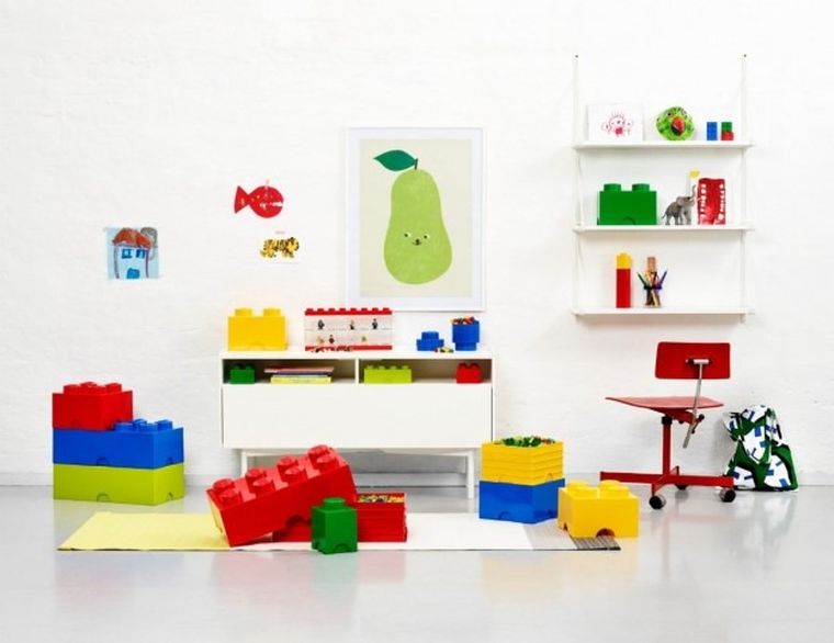 LEGO, Brick 4, pojemnik klocek z szufladą, czerwony