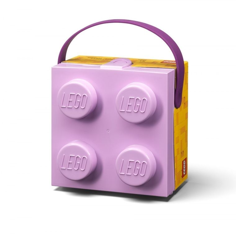 LEGO, Brick 4, pojemnik klocek z uchwytem, fioletowy