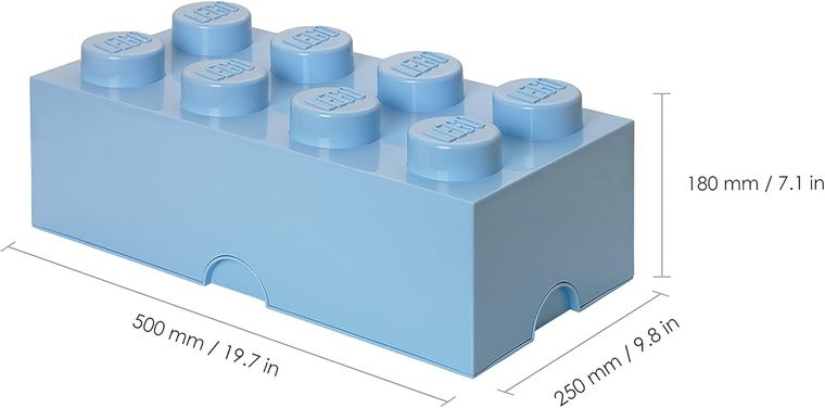 LEGO, Brick 8, pojemnik klocek, błękitny