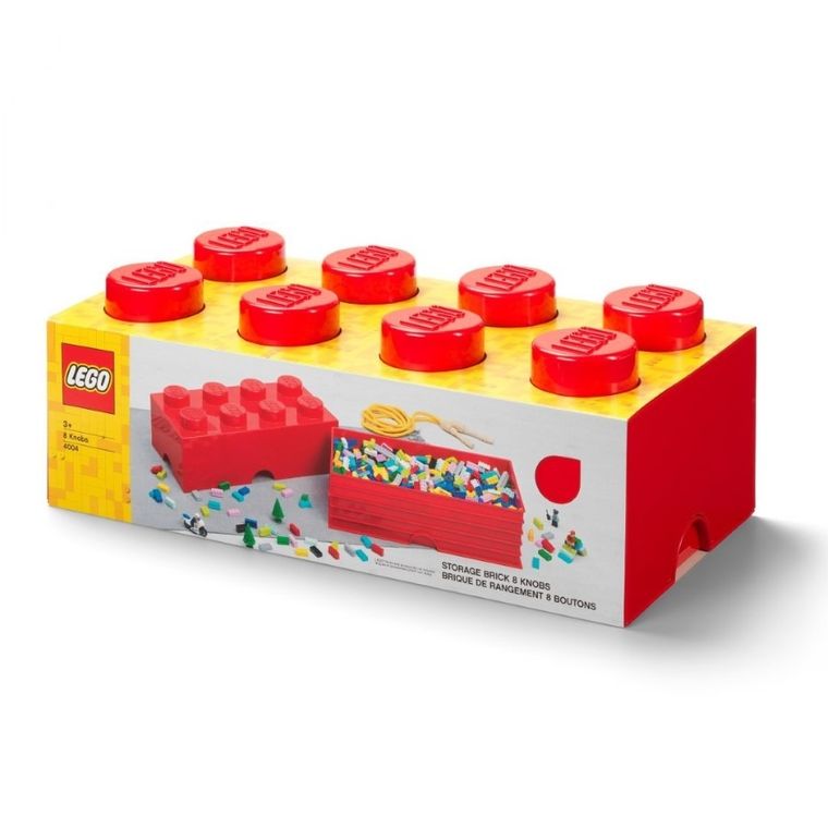 LEGO, Brick 8, pojemnik klocek, czerwony