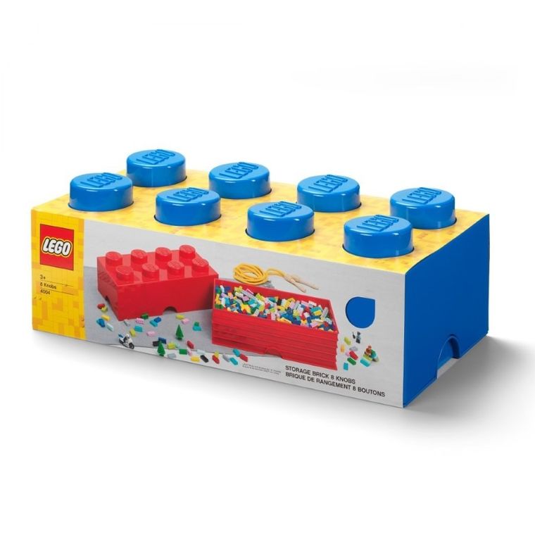 LEGO, Brick 8, pojemnik klocek, niebieski