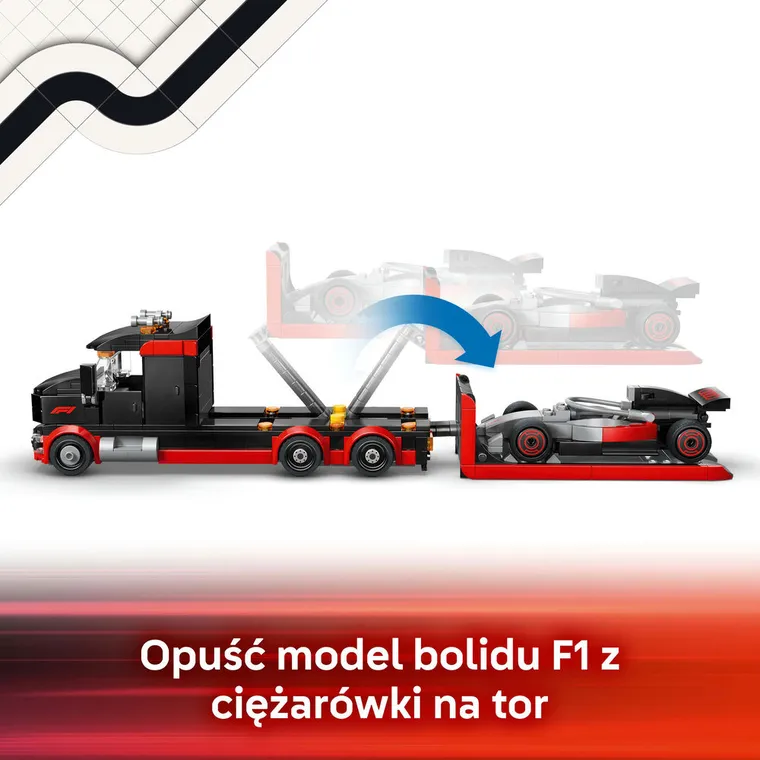 LEGO City, Ciężarówka F1 z bolidem Audi F1, 60493