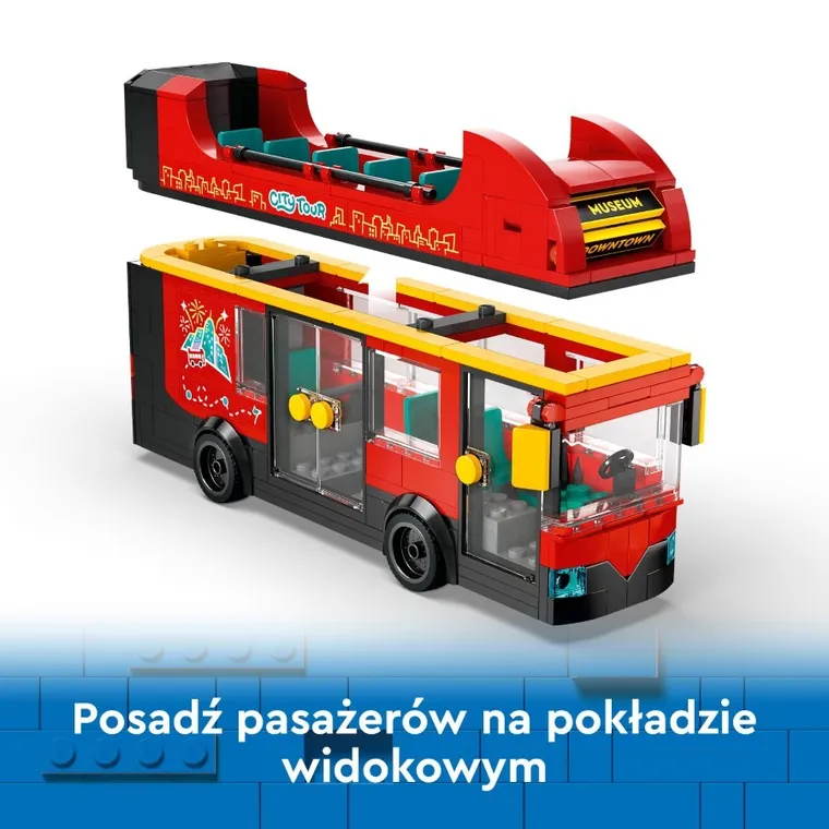 LEGO City, Czerwony, piętrowy autokar, 60407