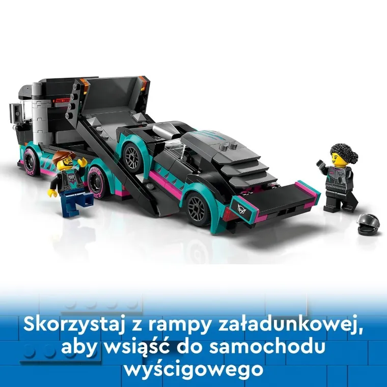 LEGO City, Samochód wyścigowy i laweta, 60406