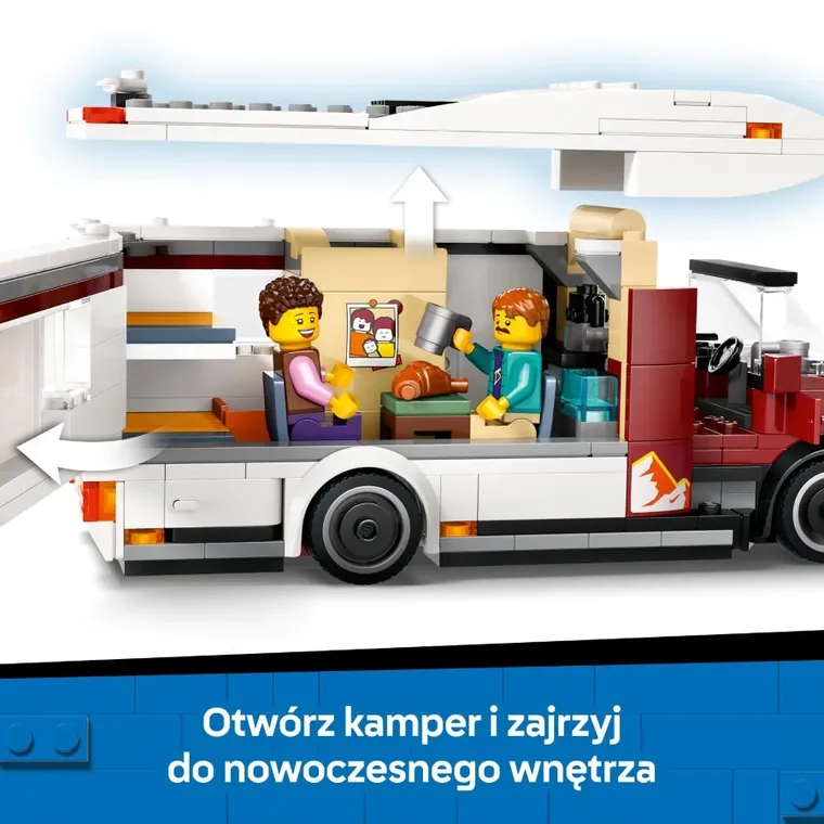 LEGO City, Wakacyjny kamper pełen przygód, 60454