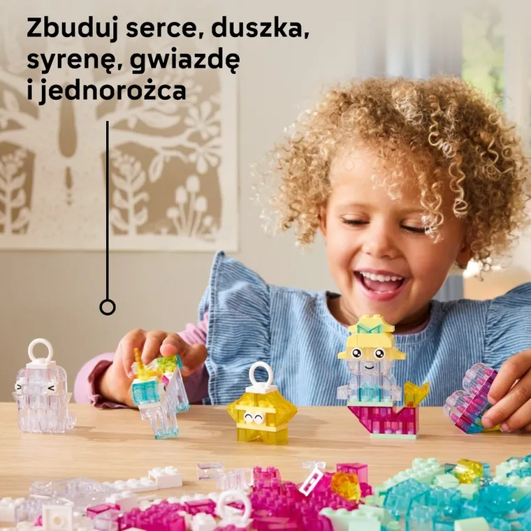 LEGO Classic, Magiczny zestaw z przezroczystymi klockami, 11040