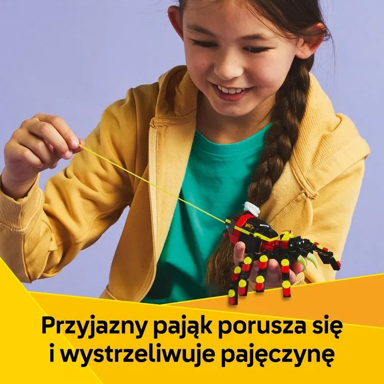 LEGO Creator 3 w 1, Dzikie zwierzęta: niezwykły pająk, 31159