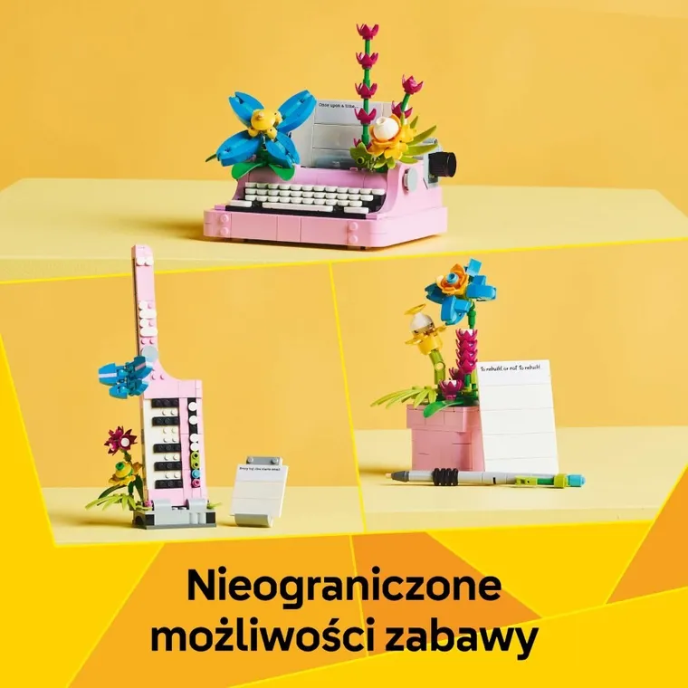 LEGO Creator 3 w 1, Maszyna do pisania z kwiatami, 31169