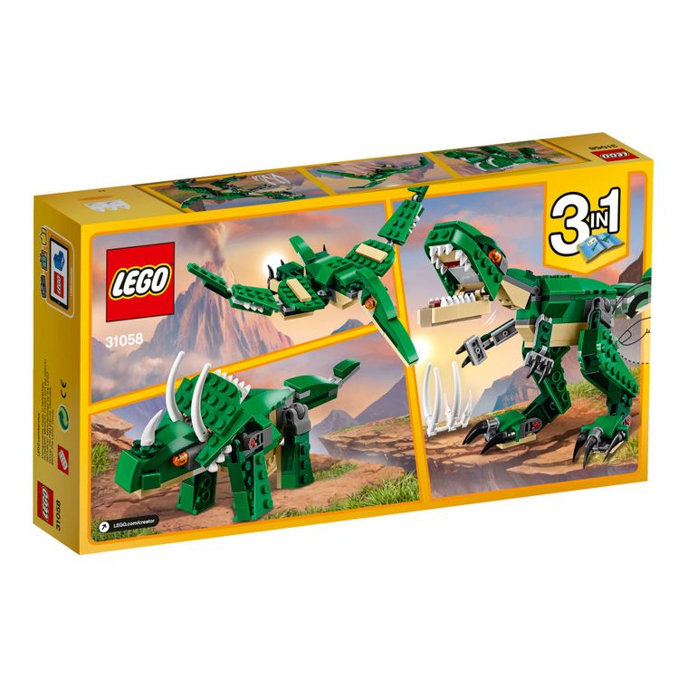 LEGO Creator 3w1, Potężne dinozaury, zabawka, 31058
