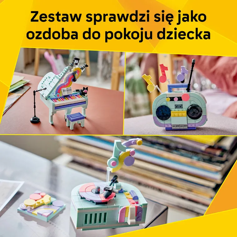 LEGO Creator, Dekoracyjny fortepian z kotem, 31392