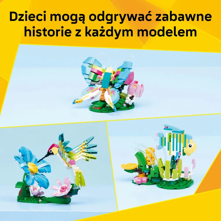 LEGO Creator, Dzikie zwierzęta: kolorowy koliber, 31384