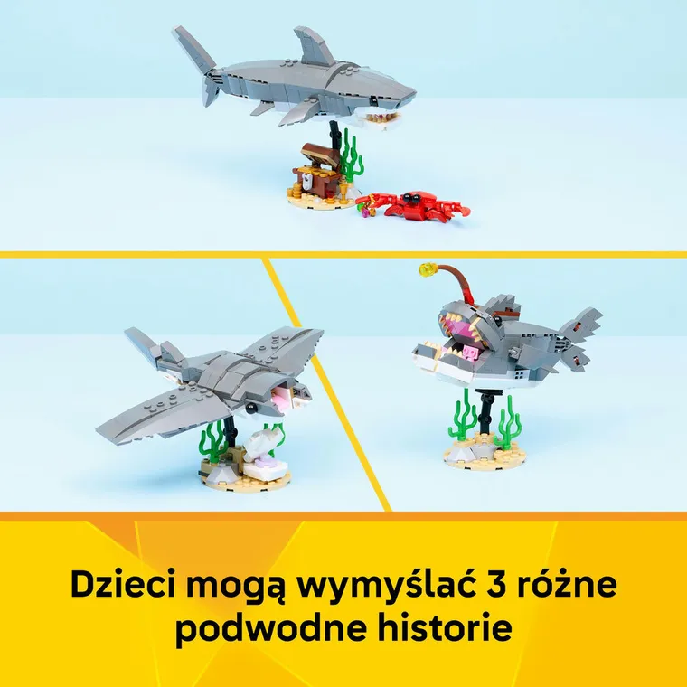 LEGO Creator, Groźny rekin i skrzynia ze skarbem, 31381