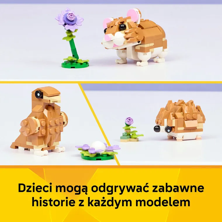 LEGO Creator, Uroczy chomik z kwiatkiem, 31376