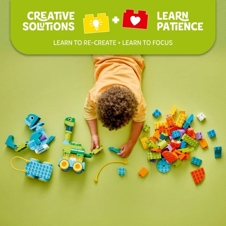 LEGO DUPLO, 3 w 1 Dinozaury na kółkach, zabawka, 10451