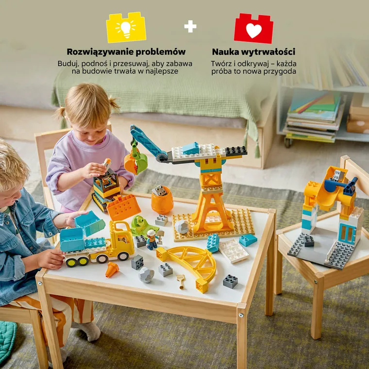 LEGO DUPLO, Plac budowy z pojazdami 3 w 1, 10476