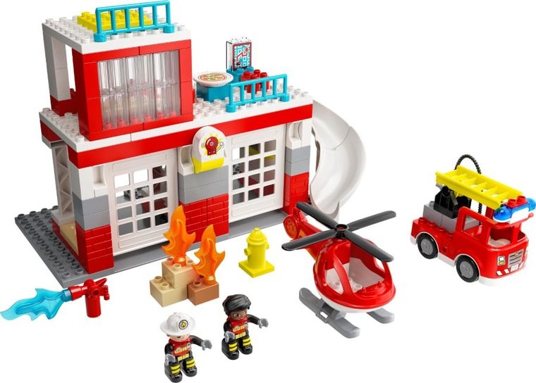 LEGO DUPLO, Rescue Remiza strażacka i helikopter, 10970